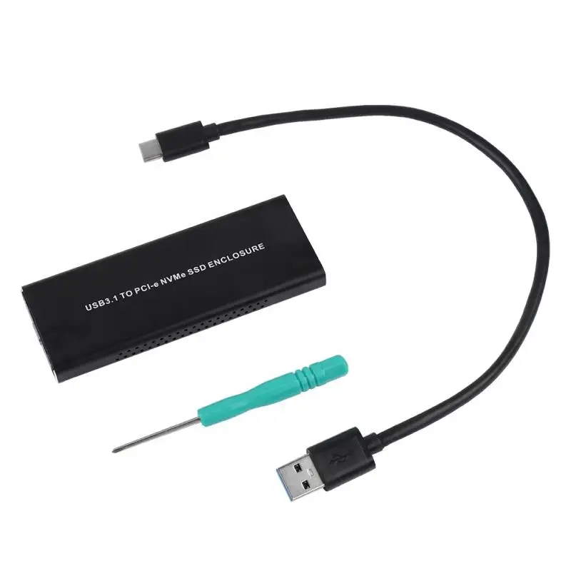 Внешний USB NVME M.2 к Type-C3.1 мобильный жесткий диск коробка HDD корпус черный |