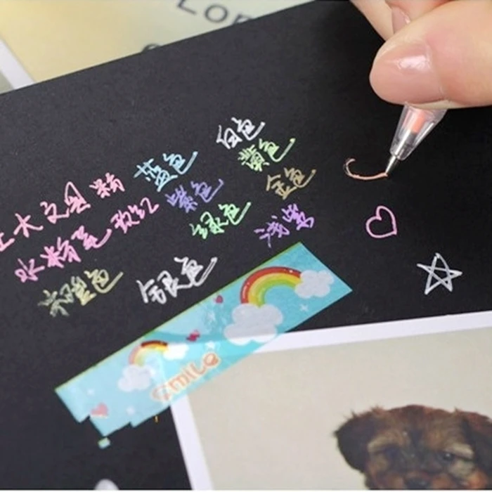 

12PCS Lovely New 0.8mm Candy Color Princess Style Multicolor Gel Ink Pen Escolar Stationery Papelaria Office School Supplies