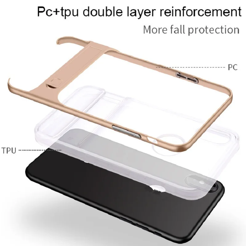 Противоскользящий Жесткий ПК + ТПУ Fundas Capa корпус для iPhone X XS MAX XR ультра тонкие