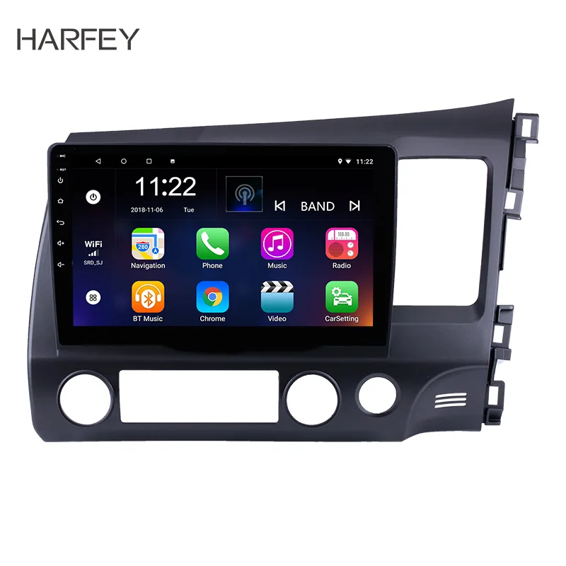 Harfey 2 Din 10 1 &quotAndroid 6 0/7 1/8 Автомобильный мультимедийный плеер радио для HONDA CIVIC RHD 2006
