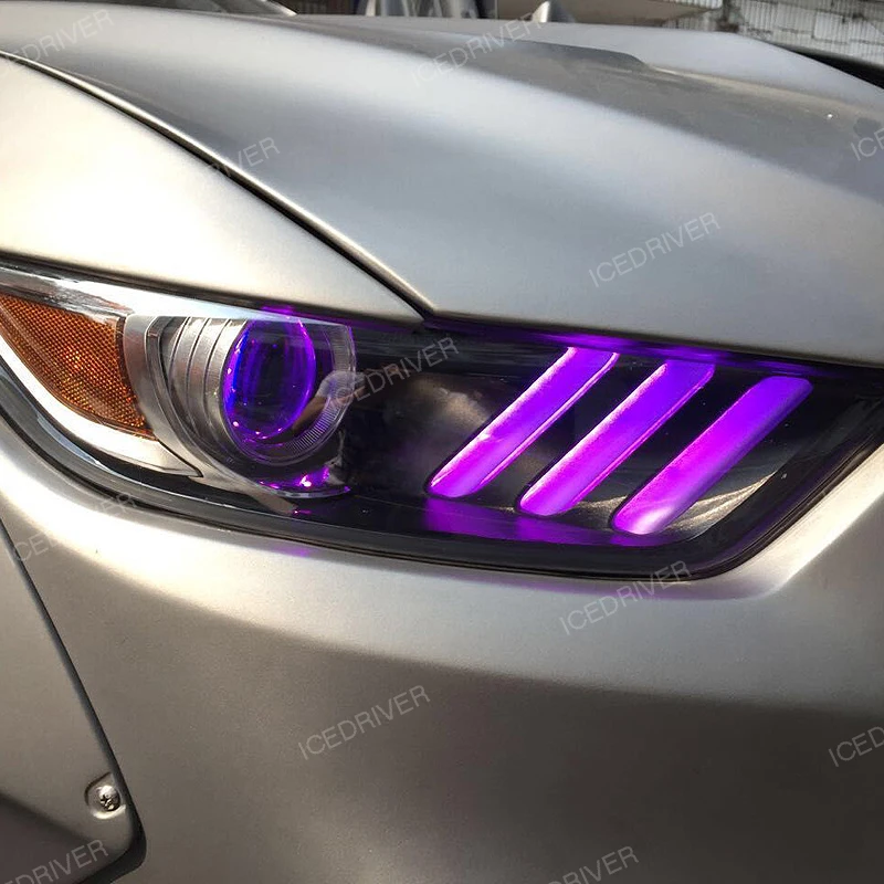 Icedriver для Ford Mustang DRL RGB разноцветные СВЕТОДИОДНЫЕ панели 2015-2017 дневные ходовые огни