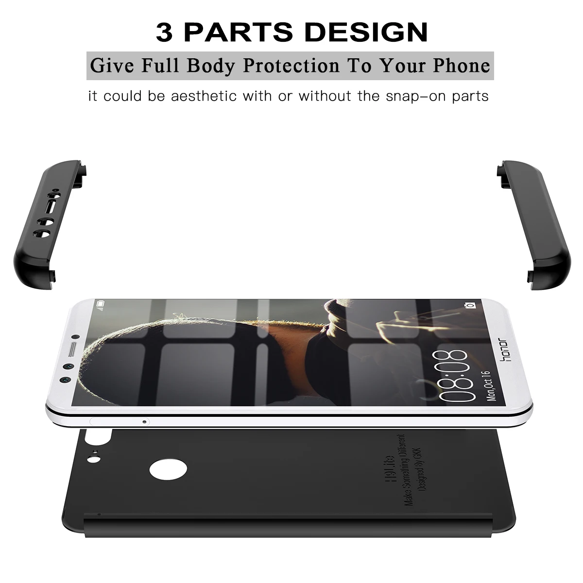 Luxury Hard PC Case For Huawei Honor 9 Lite Note 10 360 Bumper for 8X Max Shockproof Cases Cover Protect |