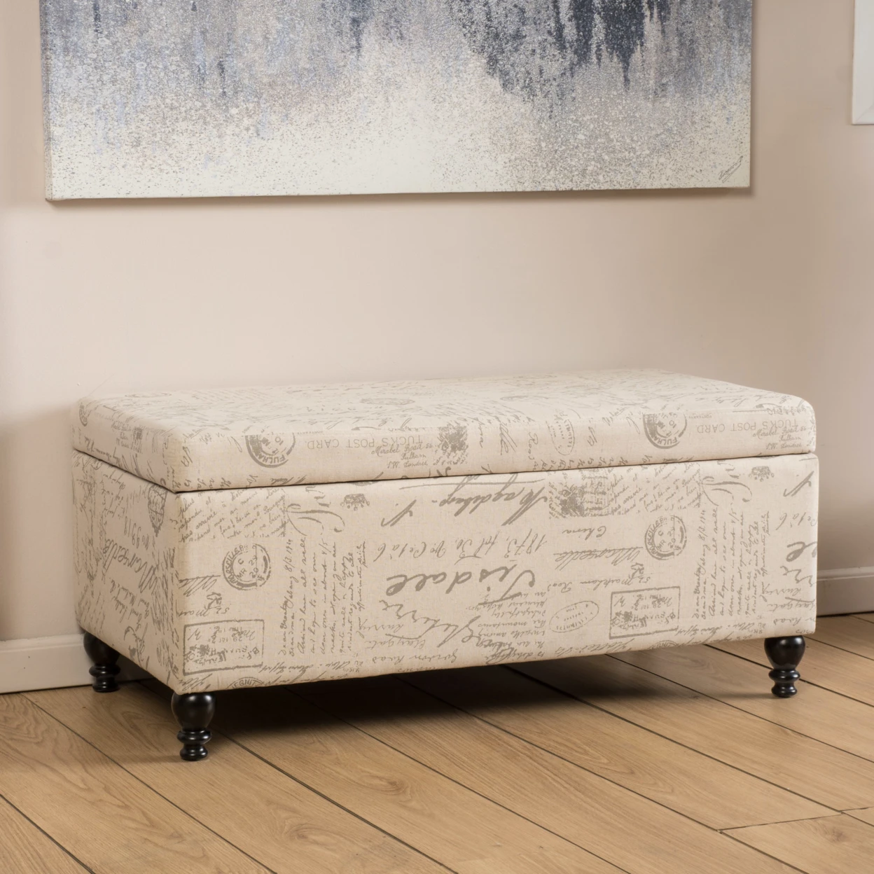 Cerise ткань оттоманка скамья с французский скрипт|Табуреты и пуфики| |