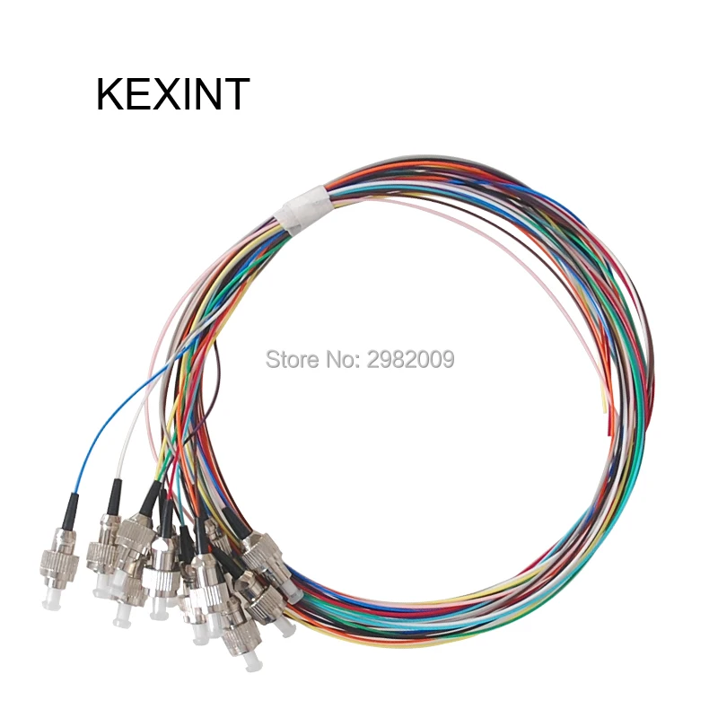 KEXINT пачка Pigtail 12 цветов FC/UPC SM 0 9 LSZH/PVC G657A1 G657A2 1 5 M SM: 9/125 мм: 50/125/10 шт.|Оптоволоконное