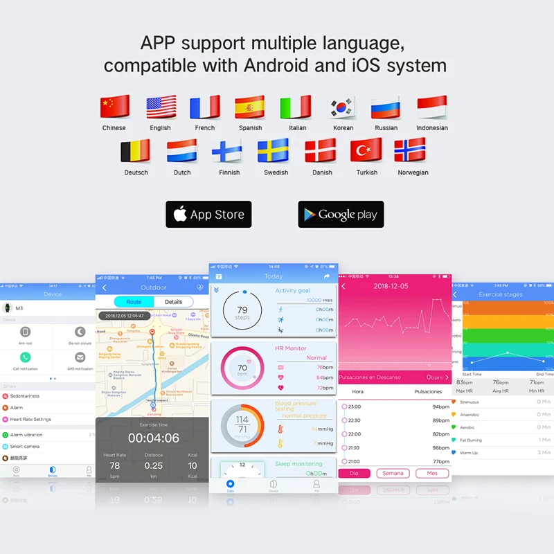 M3 смарт GPS Смарт часы IP68 Водонепроницаемый кровяное давление монитор сердечного