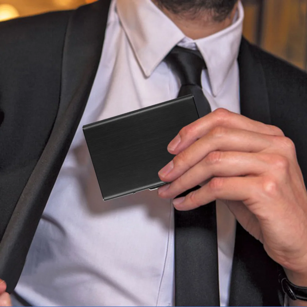 RFID Блокировка держатель кредитной карты бумажник чехол для ID из нержавеющей