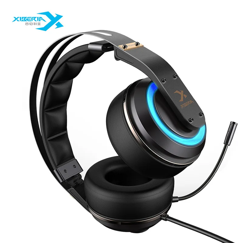 XIBERIA T19 игровые usb наушники с микрофоном 7 1 Surround Sound стерео светящиеся HiFi 3D surround