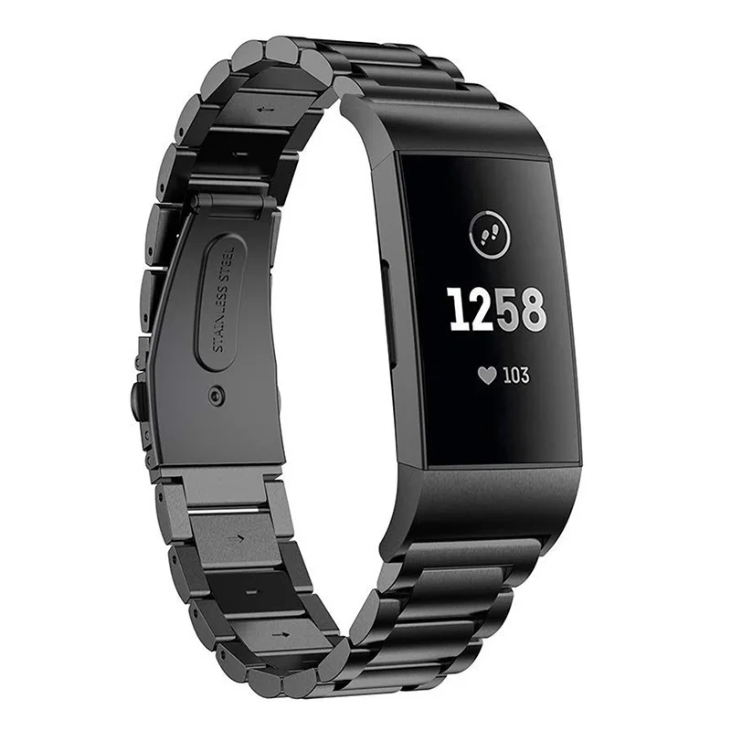 Металлический ремешок Duszake для Fitbit Charge 3 металлический с