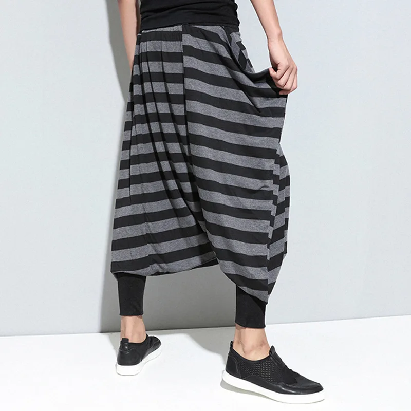 Fashion Cross-pants Men Harem Pants Loose Casual Crotch Pant Streetwear Trousers Man Big Drop Dance Hip Hop | Мужская одежда