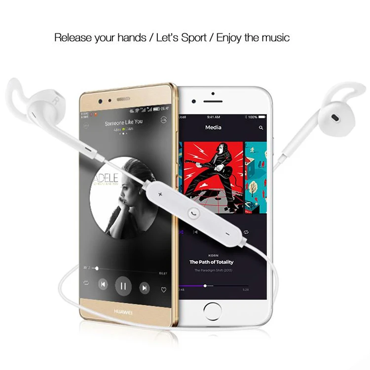 100 шт./лот Bluetooth S6 беспроводные наушники Bass Stereo Sport с микрофоном для iphone Samsung Huawei в