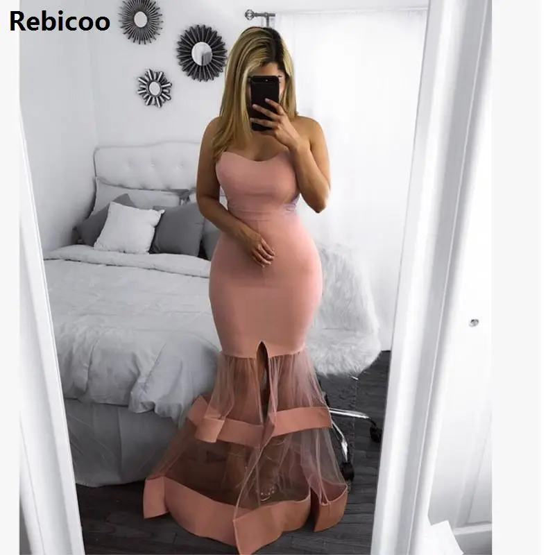 Сексуальное элегантное платье Rebicoo для вечеринки желтое с открытыми плечами и