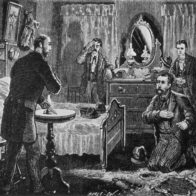 Макпарлан начал работу в Molly Maguires 1874 плакат печать науки источник (36x24)|Таблички и