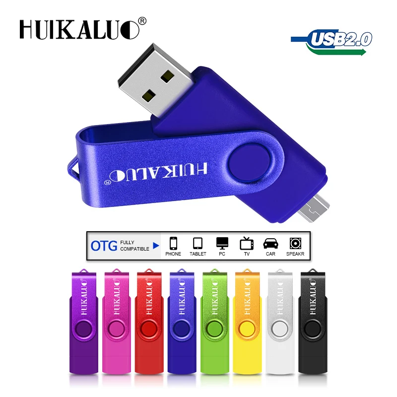 USB флеш-накопитель Huikaluo OTG для смартфонов/планшетов/ПК 8 ГБ 16 32 64 Гб 128 портативный