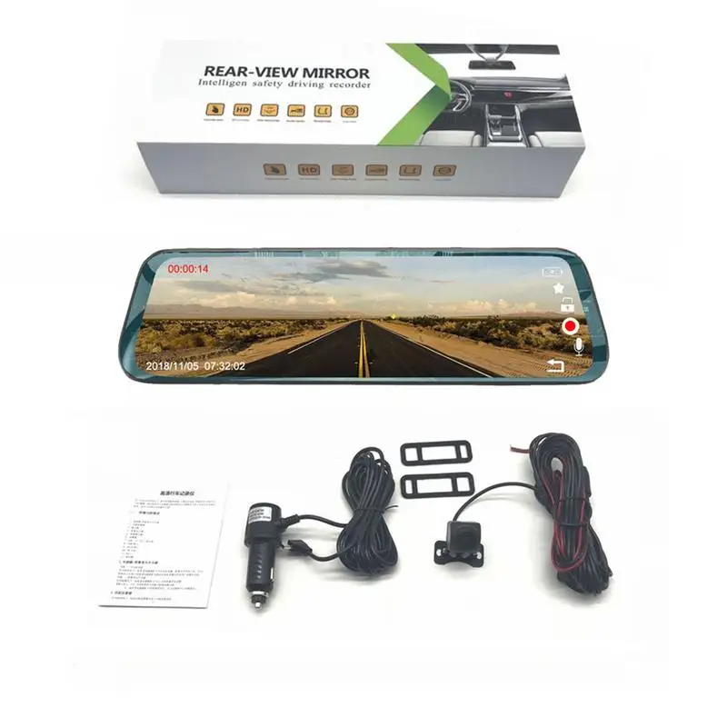 Автомобиль 360 потокового медиа зеркало заднего вида вождения регистраторы 1080