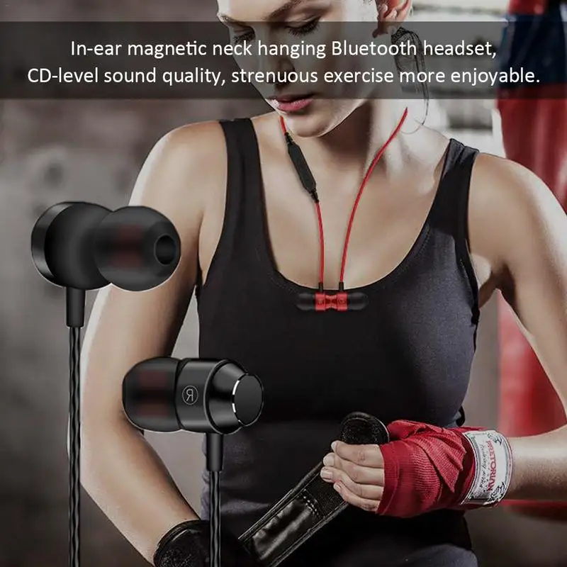Binaural Bluetooth 4.1 Headphones In - Ear Magnetic Suspension Charging Headset Suctio | Электроника