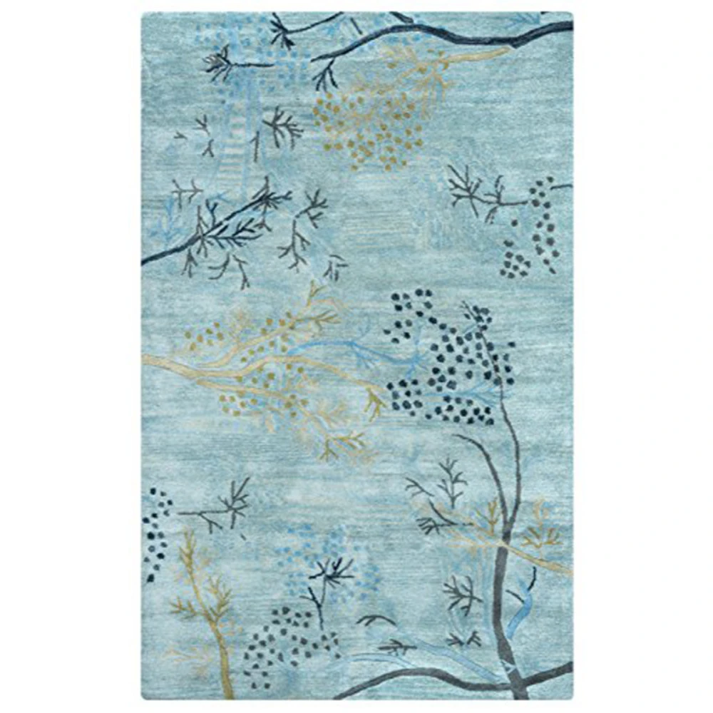 Rizzy Rugs CF 0815 3 Foot by 5 Craft Area цветочный светло голубой|Коврик| |
