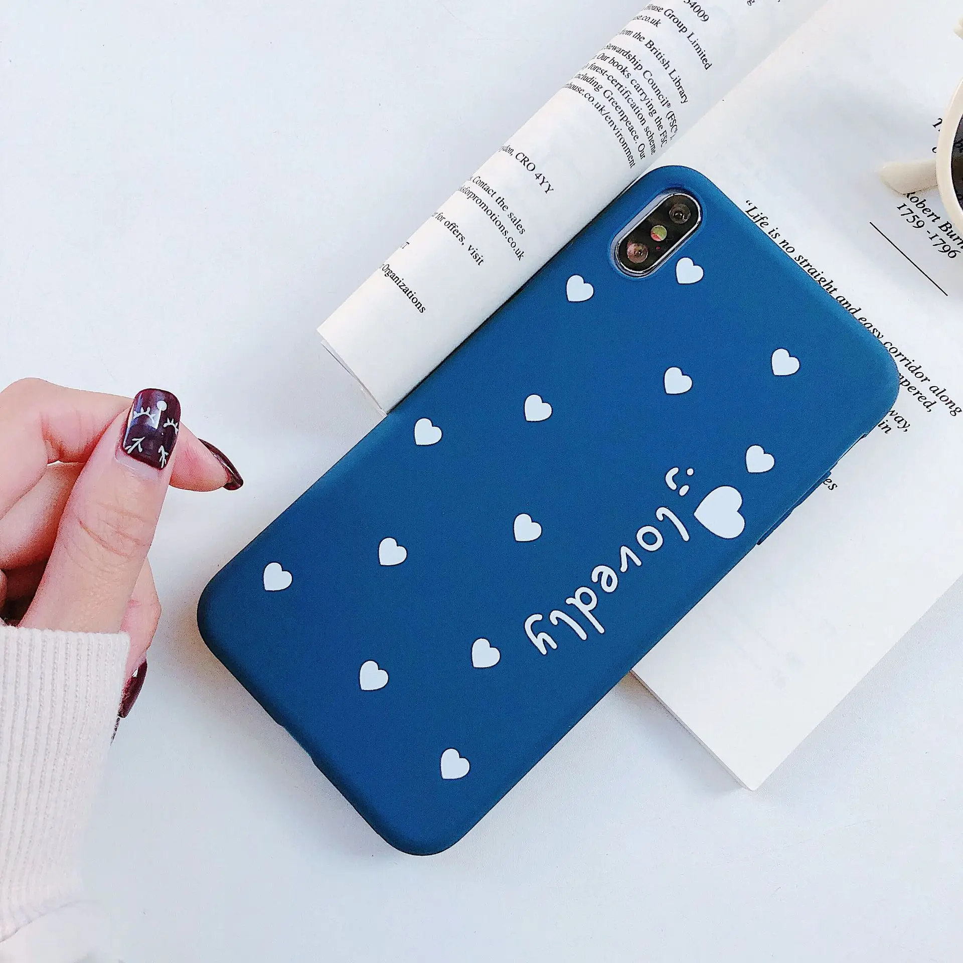 3D Kawaii Сердце английская буква чехол для iPhone X XS MAX XR 10 8 7 6 S Plus Мягкая силиконовая