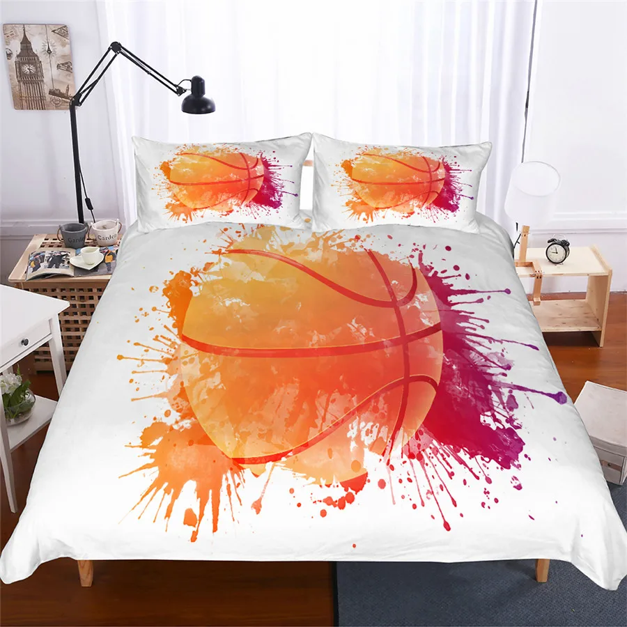 

Набор постельных принадлежностей с 3D принтом, пододеяльник, набор постельного белья, баскетбольный домашний текстиль для взрослых, реалист...
