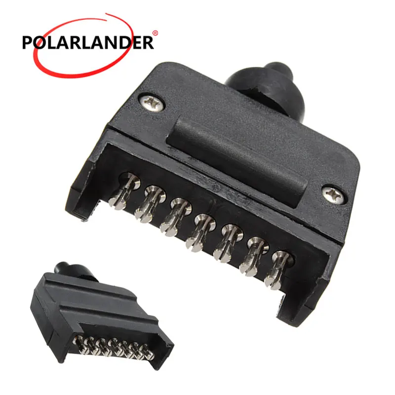 7 Pin Truck Socket Impact Resistant Plastic Trailer Plug Car Flat Outlet Adapter Electrical Replacement Socke | Автомобили и