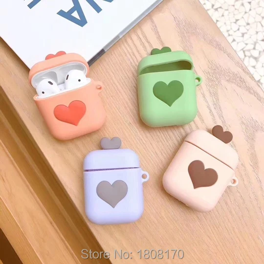 Мягкий силиконовый чехол с мультяшным рисунком для Apple Airpods Защитные Чехлы С