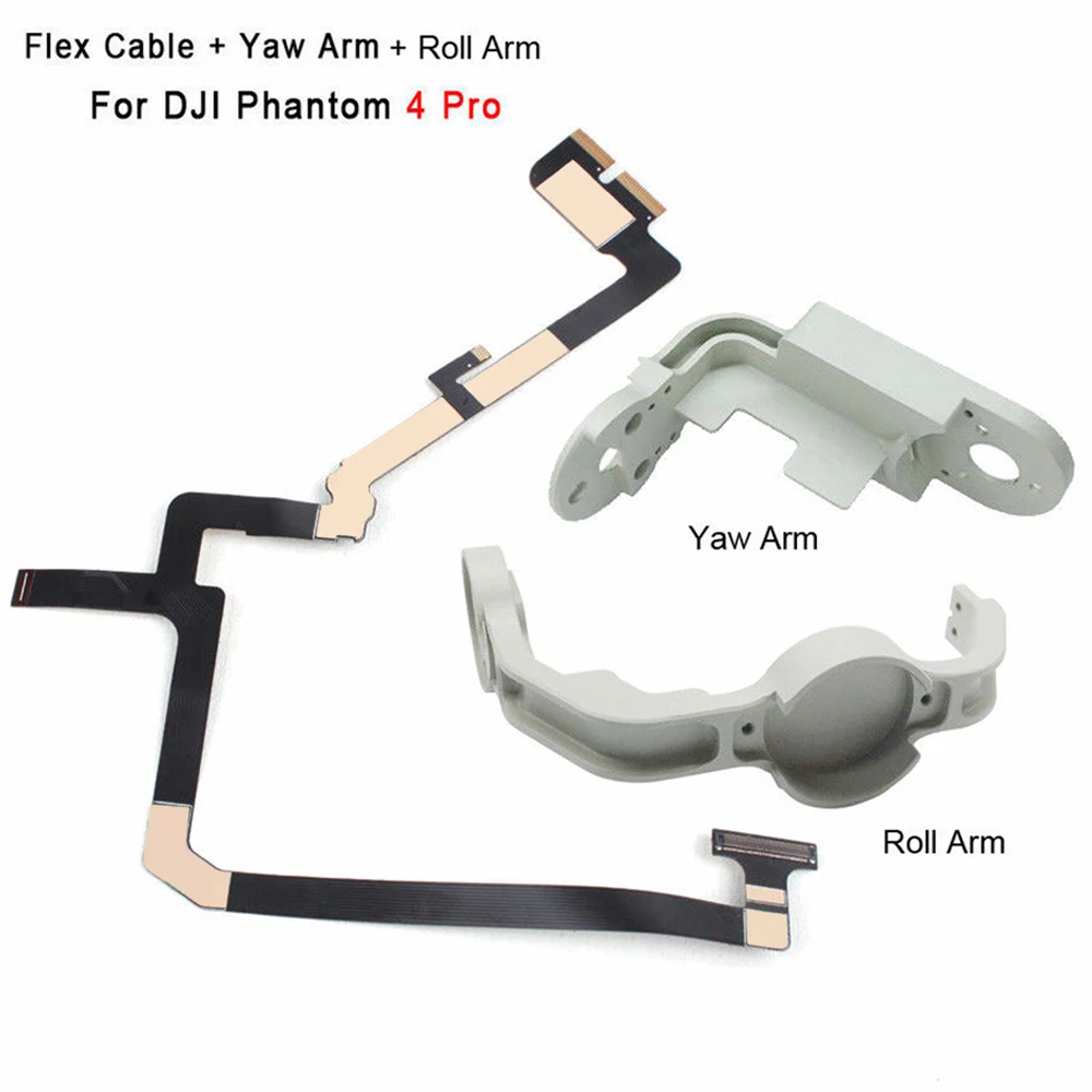 Профессиональная Замена для DJI Phantom 4 Pro Gimbal Camera Yaw Arm + Roll Flex Cable Upper Bracket Holder Repair