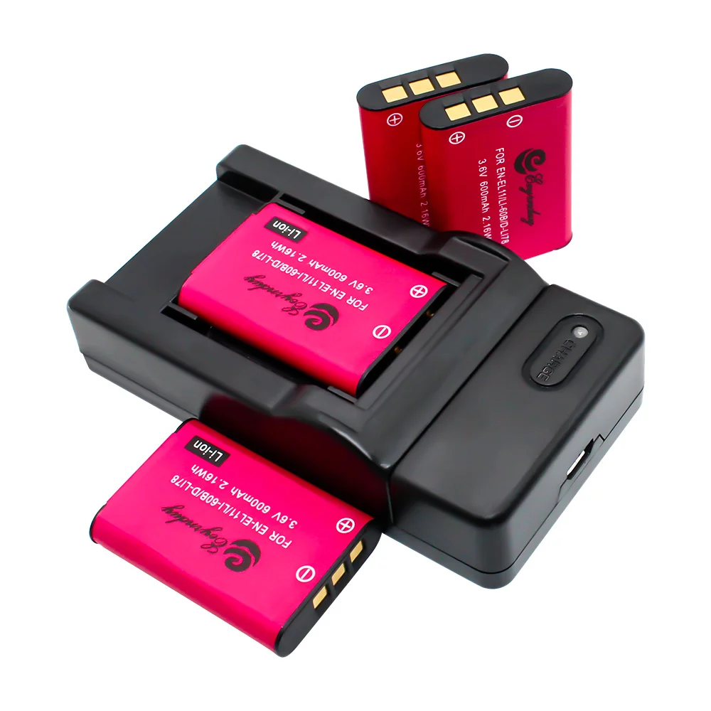 Сменная батарея EN-EL11 EN EL11 D-LI78 DLI78 4-Pack и 1 шт. USB зарядное устройство для Pentax Optio S1 M50 M60