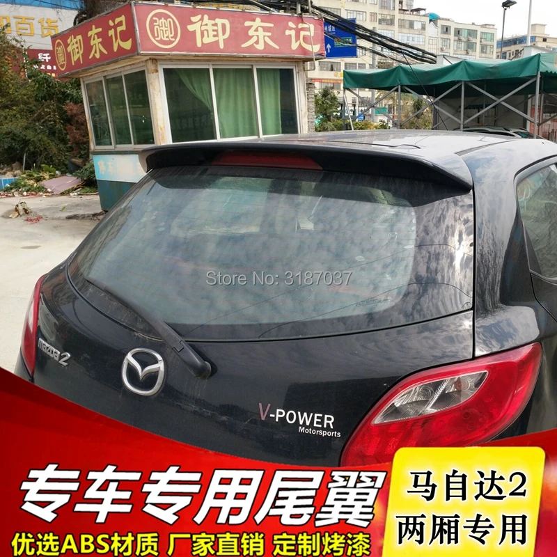 Для Mazda 2 Mazda2 хэтчбек Спойлер ABS пластик Неокрашенный задний спойлер крыло Крышка
