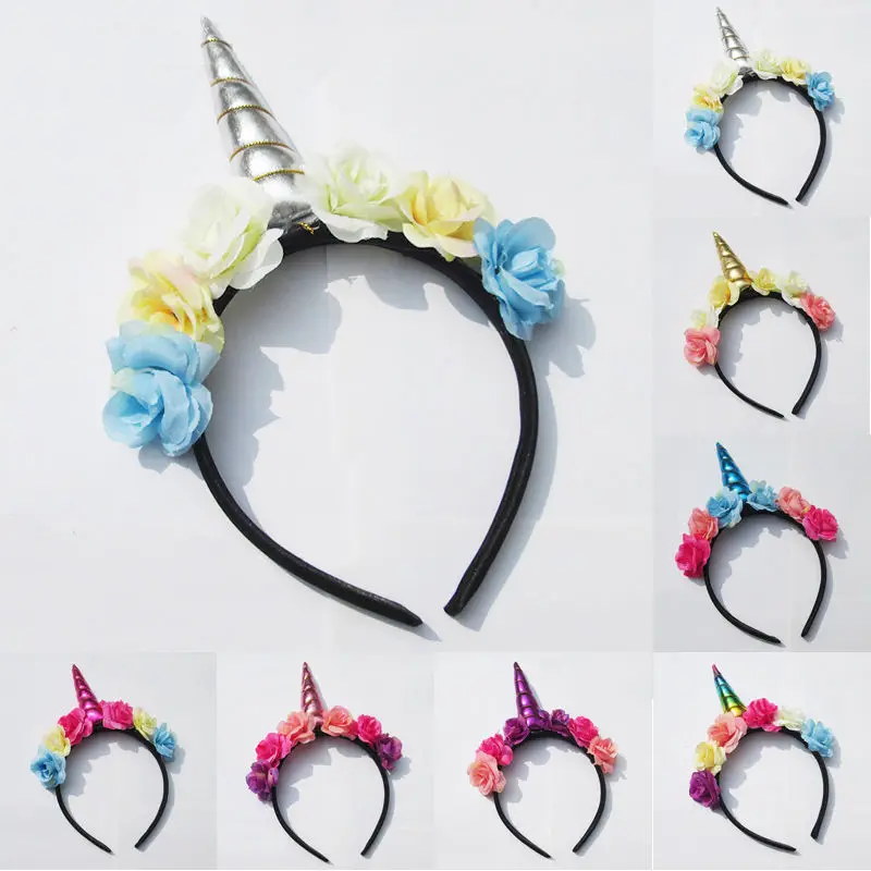 Emmababy 2019 Baby Girls Decorative Magical Unicorn Horn Head Party Hair Headband Cosplay Costumes Gifts | Детская одежда и обувь