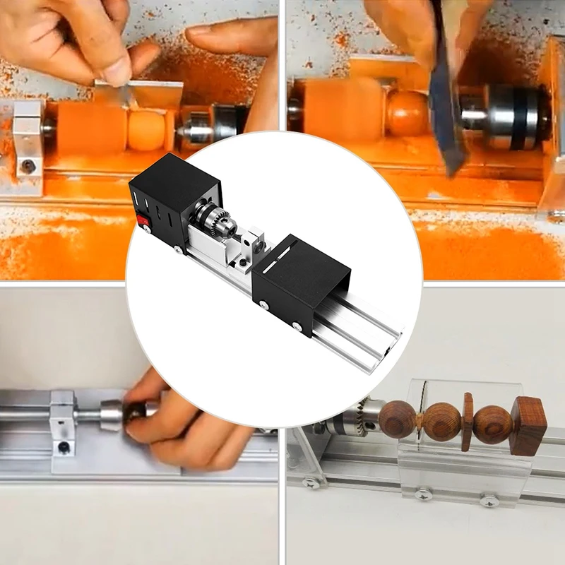 Us Plug 100W Machine Mini Lathe Diy Woodworking Grinding And Polishing Beads Drill Rotary Tool Wood Wo | Инструменты