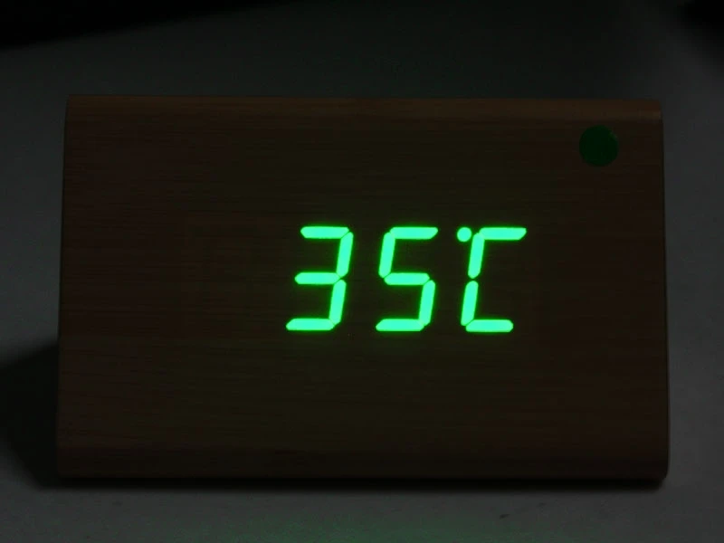 Triangle Wood LED Digital Alarm Clock W/ Sound Control Desktop Clocks with Temperature Time Display Electronic DisplayHome Decor | Лампы и