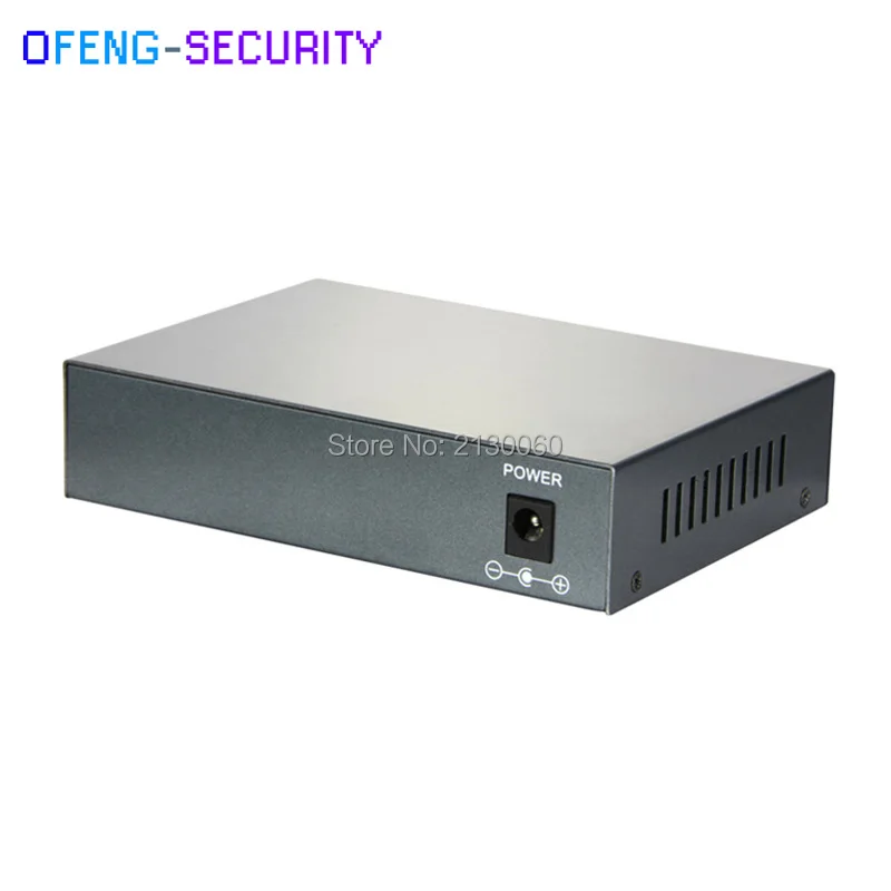 Коммутатор POE с 6 портами 10/100 м 4 порта xPOE + 2 RJ45 802 3af/at Всего 65 Вт оптоволоконный