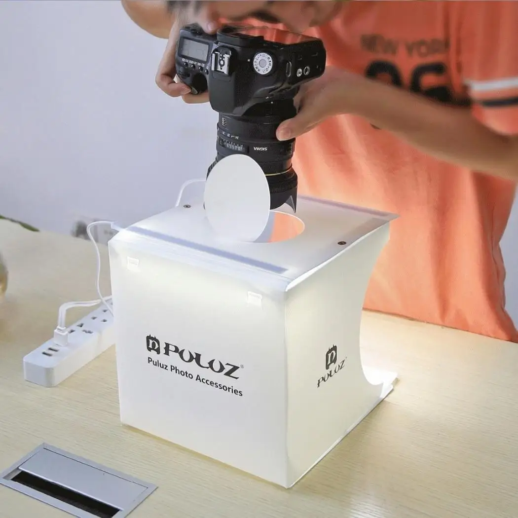 Фотостудия General Portable LED Small Photo Studio 2 Waterproof Buckle с фоновыми инструментами освещения для съемки 6000-6500K.