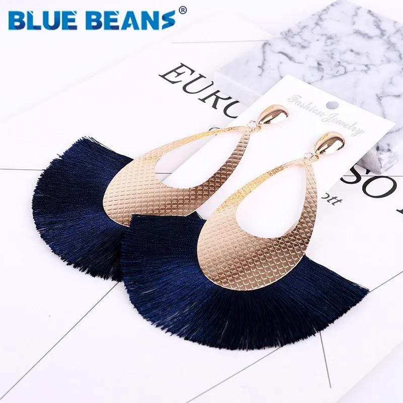 Новинка 2019 яркие длинные женские серьги ручной работы роскошные модные крупные