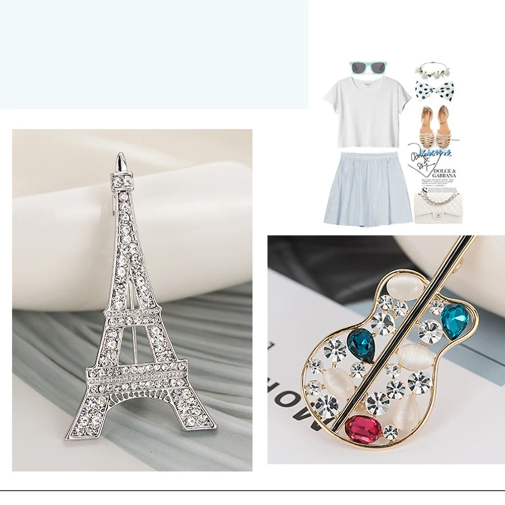 Женский декоративный стильный корсаж железная башня Костюм Брошь бутоньерка для