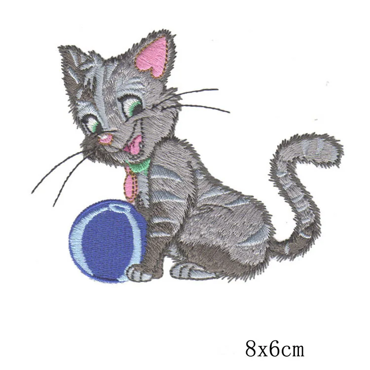 Изящный набор надменных кошек оптовая продажа вышитая наклейка искусственные