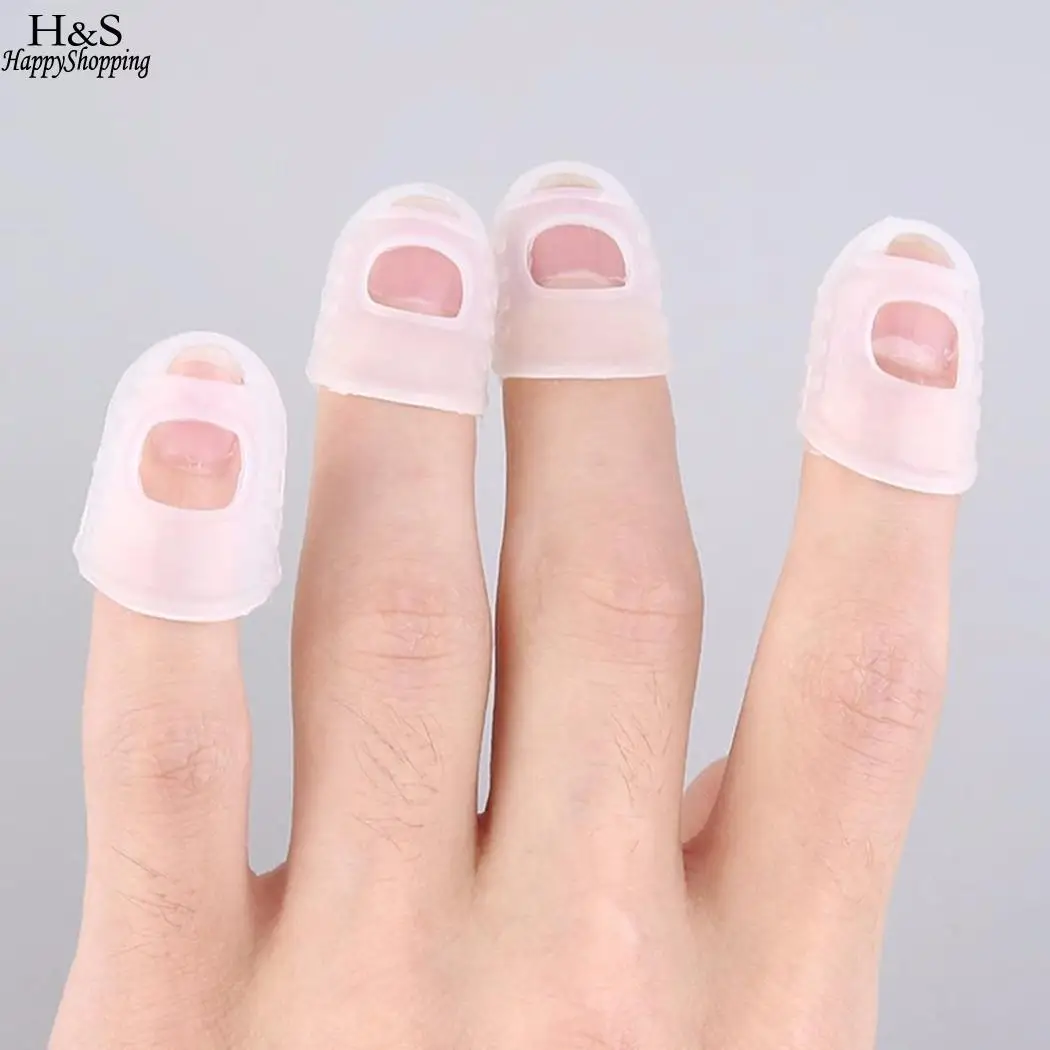 Ukulele Plectrum Thumb Bass силиконовый защитный палец Серебряный для белой музыкальной руки