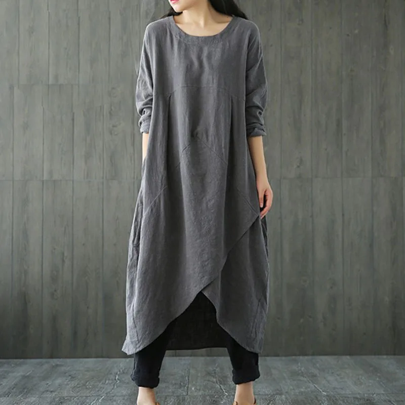 

Maternity long-sleeved dress loose women's pregnancy clothes autumn 2020