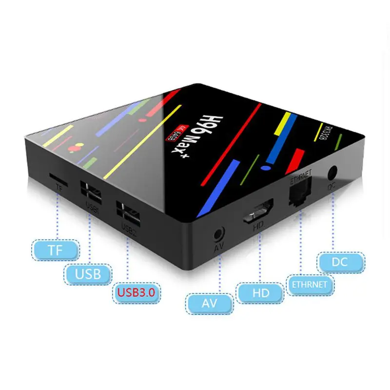 ТВ-приставка H96 Max Plus Android 8 1 Smart Set Top Box Rockchip Rk3328 4 ГБ 32 Usb3.0 H.265 4K Pk T9 Hk1 X96 (32 ГБ) |