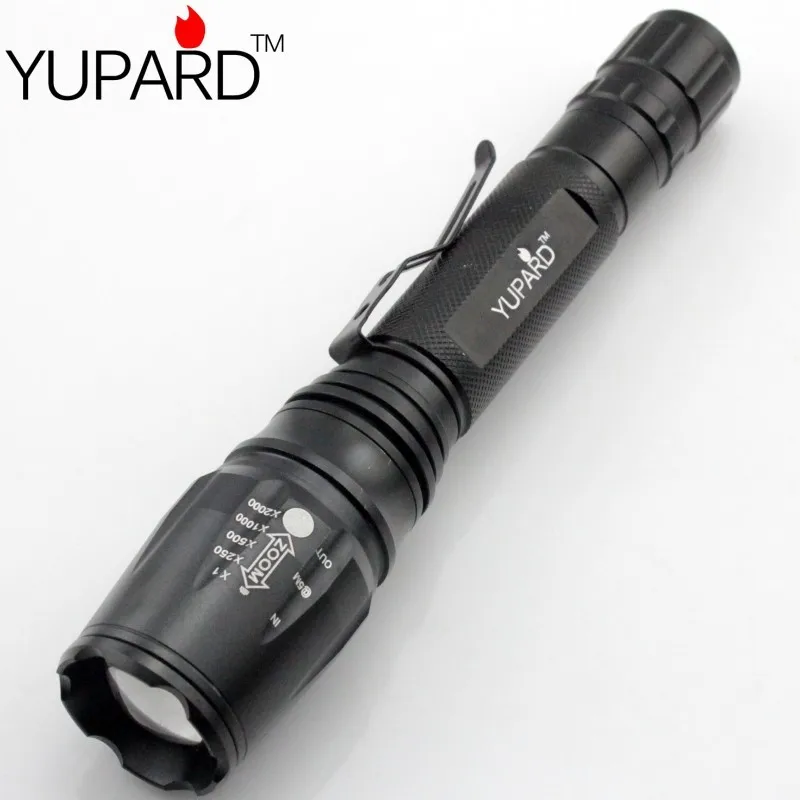 YUPARD ZOOMABLE XM L T6 LED 2x18650 перезаряжаемый фонарик Масштабируемая лампа Высокая