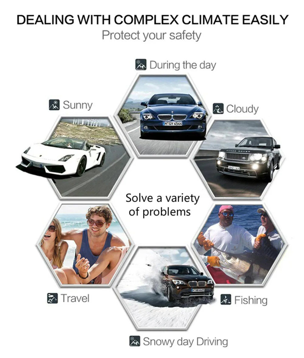 (Ледяное синее зеркальное покрытие + фиолетовое покрытие) 2 пары поляризованных