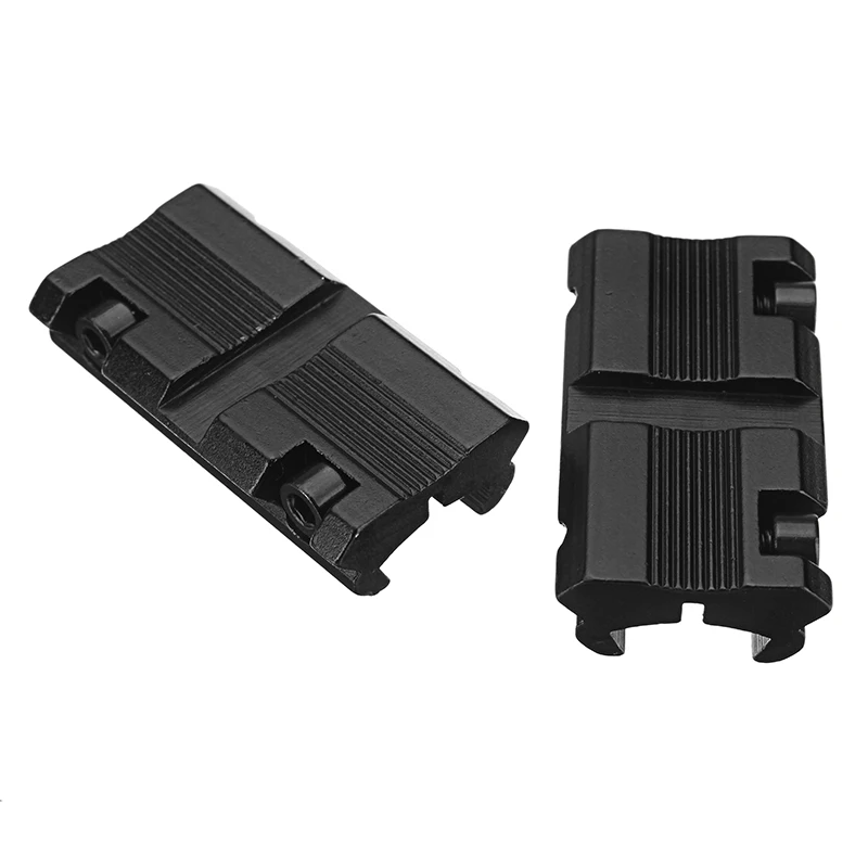 

2pcs Aluminum Alloy 11mm Dovetail to 20mm Picatinny Weaver Rail Converter Adapter Scope Mount w/ Wrench