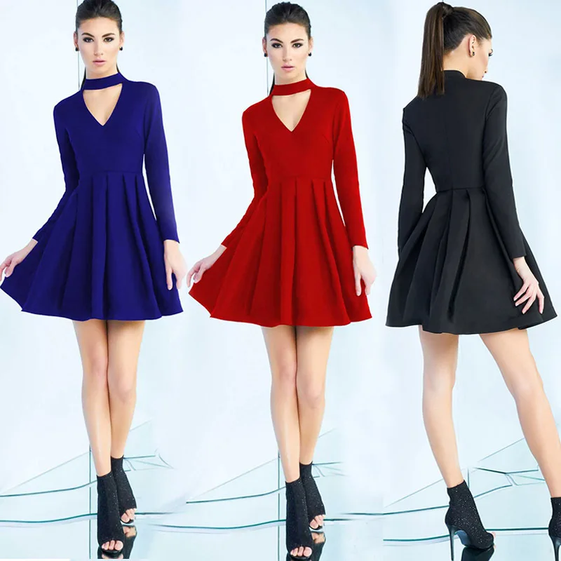 

Women's Deep V Collar Dress