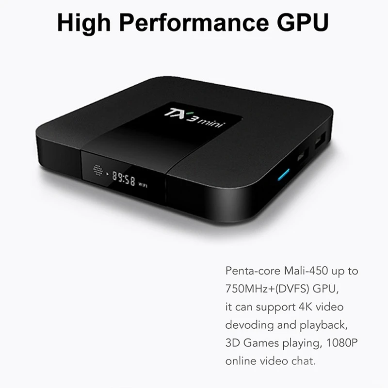 2018 TX3 мини S905W Android 7 1 2 4 ГГц WiFi ГБ/16 ГБ ТВ коробка HD медиаплеер | Электроника