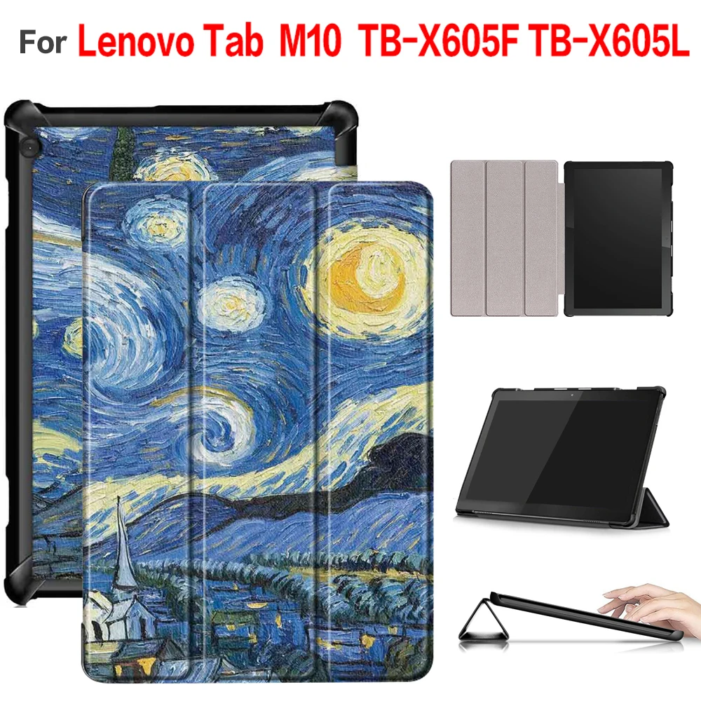 Умный флип чехол с подставкой для Lenovo tab M10 TB X605F X605L из искусственной кожи