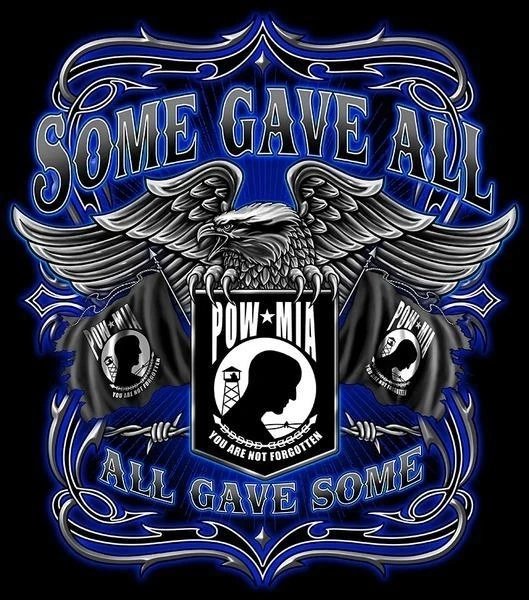 Некоторые дали все POW MIA черная футболка размеры XL взрослых T269 Военная Униформа