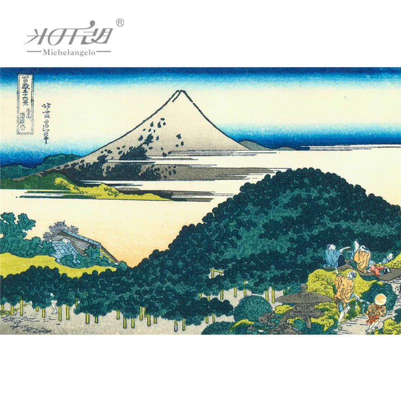 Микеланжело деревянные пазлы Ukiyoe 36 видов горы Фудзи Подушка сосна на Aoyama Hokusai