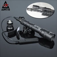 aimtis m600b scout light tactical led mini flashlight 20mm picatinny hunting keymod rail mount weapon light for outdoor sports