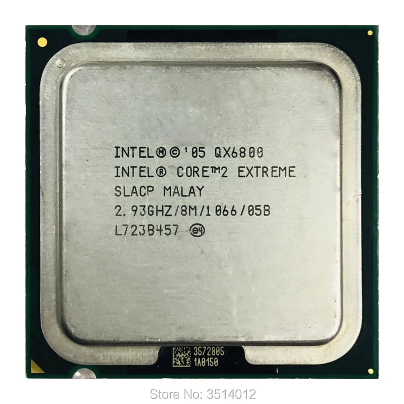 Процессор Intel Core 2 Extreme QX6800 933 ГГц четырехъядерный ЦПУ 130 Вт 8 Мб LGA 775|Процессоры| |