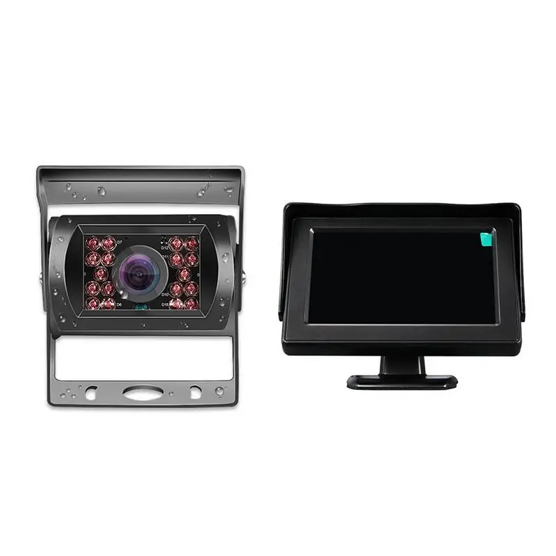 4 3 &quotЖК монитор заднего вида для грузовика автобуса RV 18 IR LED камера ночного