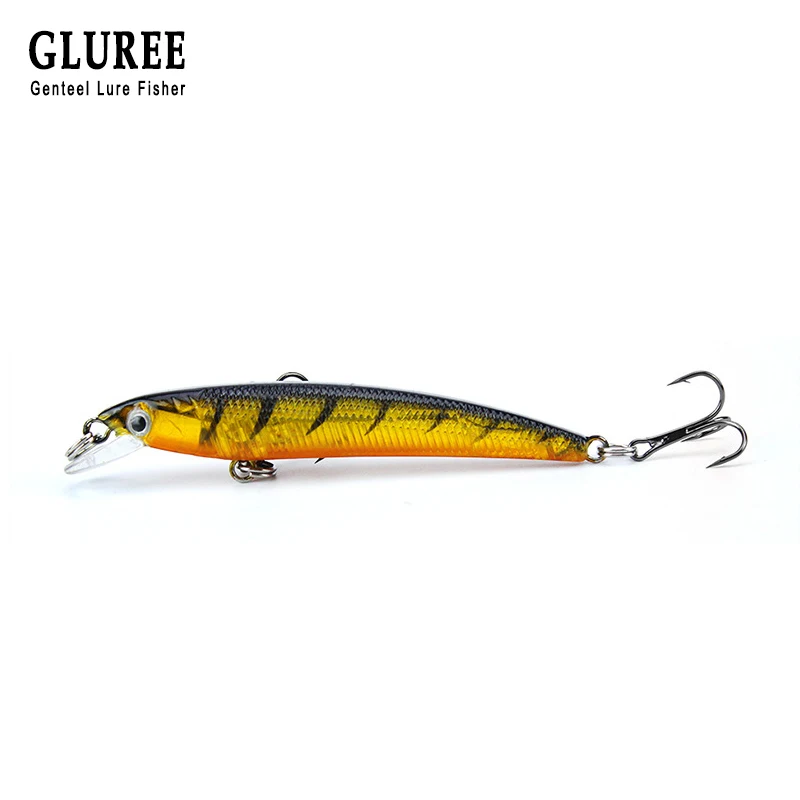GLUREE 8cm 4g Fishing Lure 3D Fish Eye Artificial Baits Minnow Hard Lures Fake Bait Swimbait Crankbait Tackle 6 Color | Спорт и